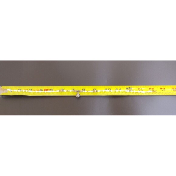 VTG Artisan 14" Chocker Sliver Beaded Necklace Oval Gemstone Moon Phase Luck - Picture 7 of 7